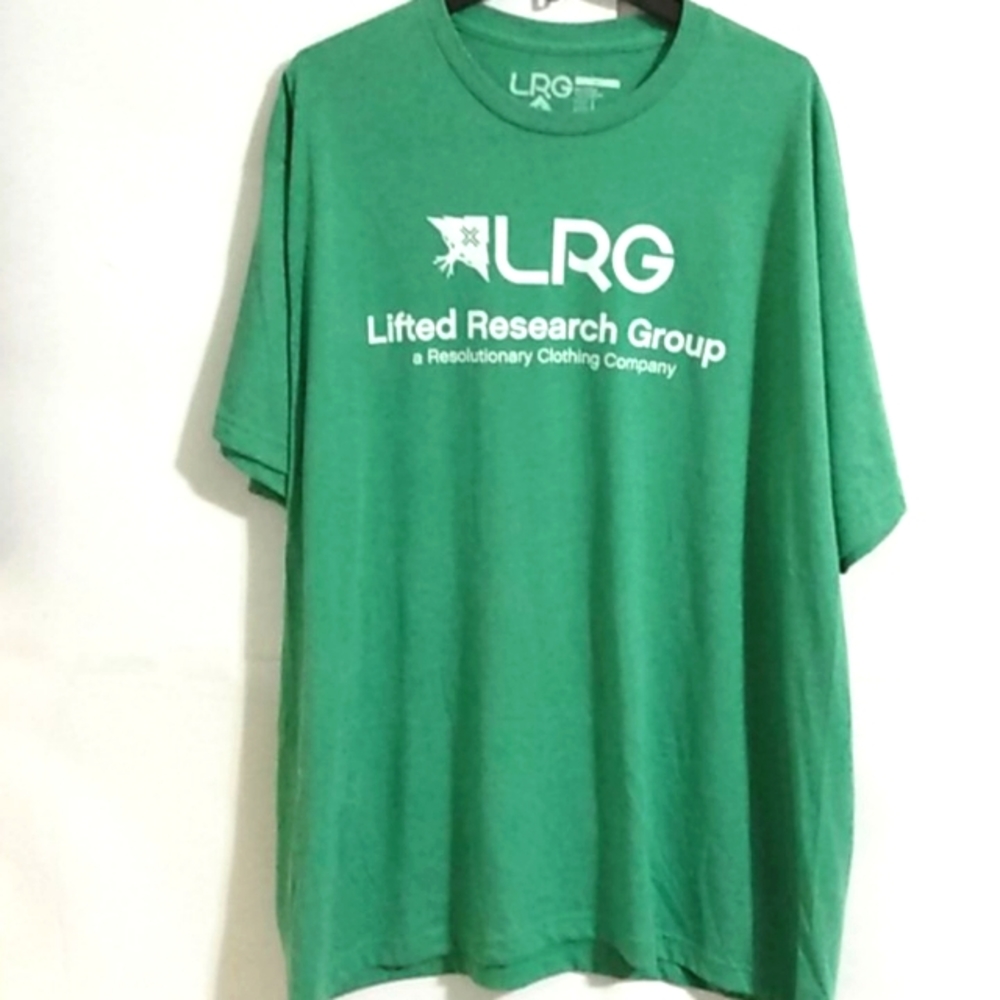 LRG MEN'S GREEN & WHITE TEE NWOT SIZE 3XL